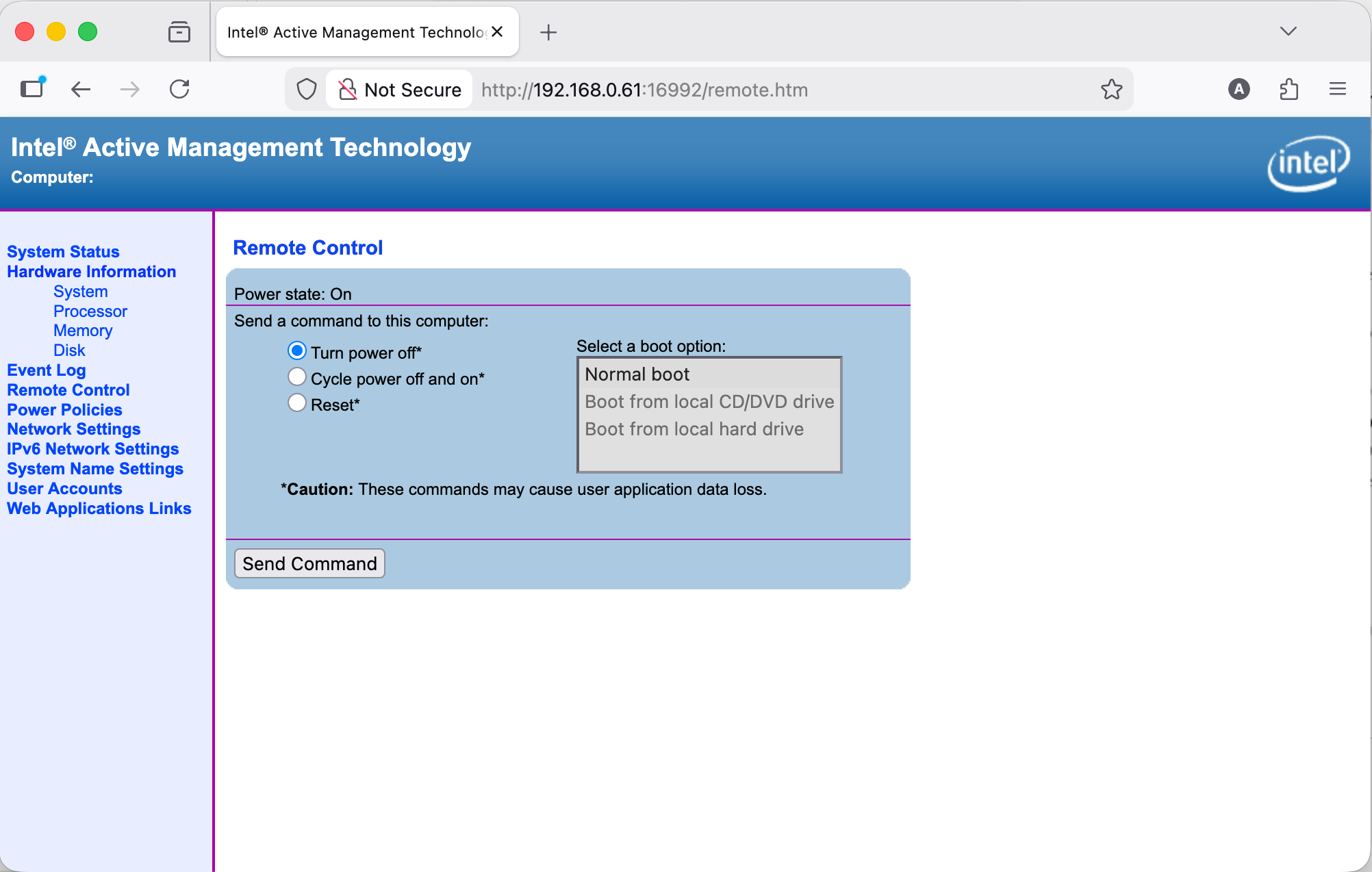 AMT power management