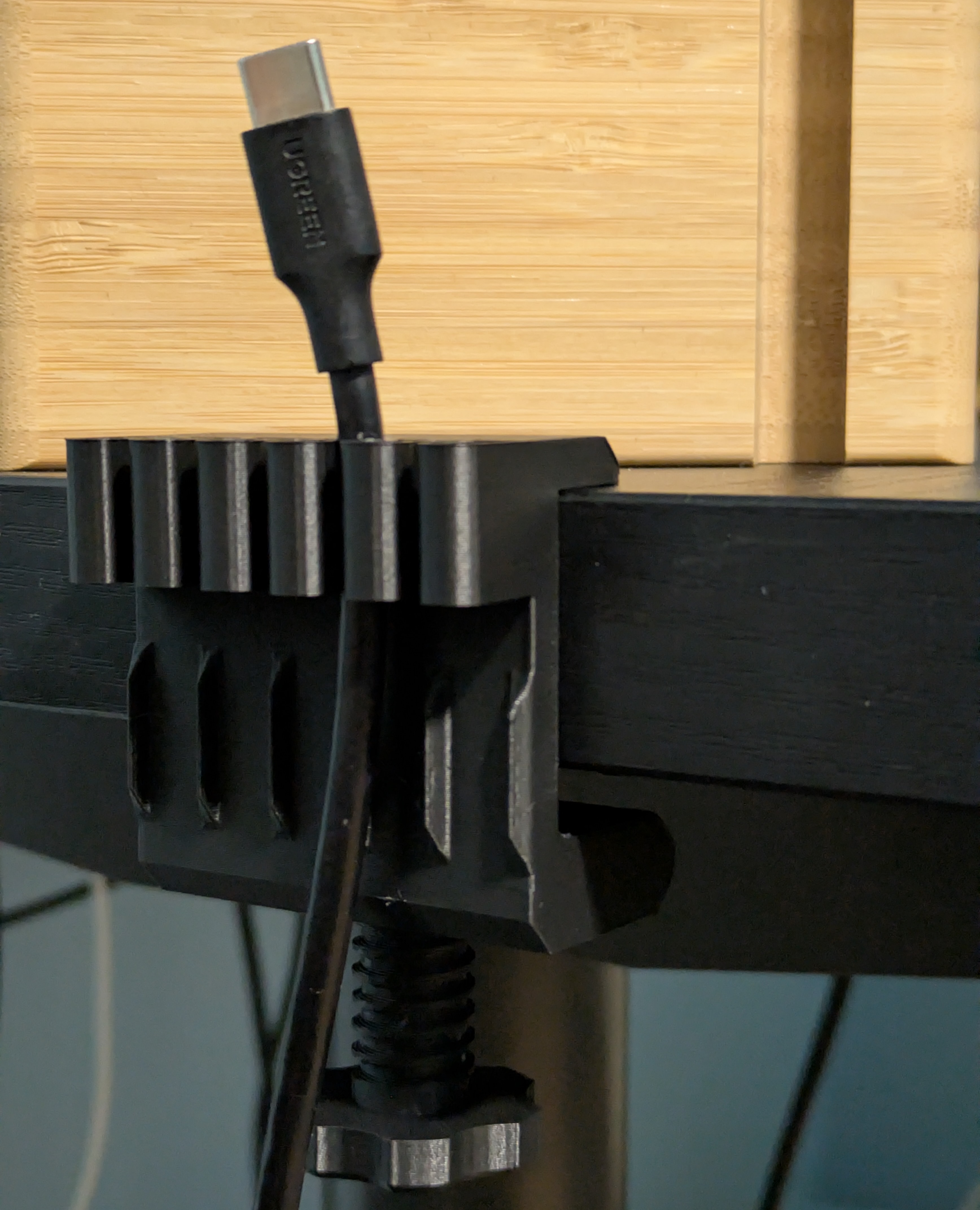 Finished cable holder